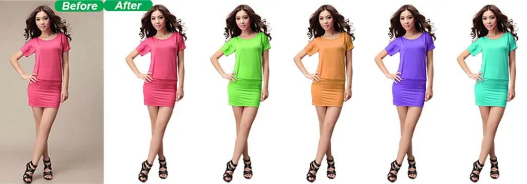 I need Clothing product color change & wrinkle out